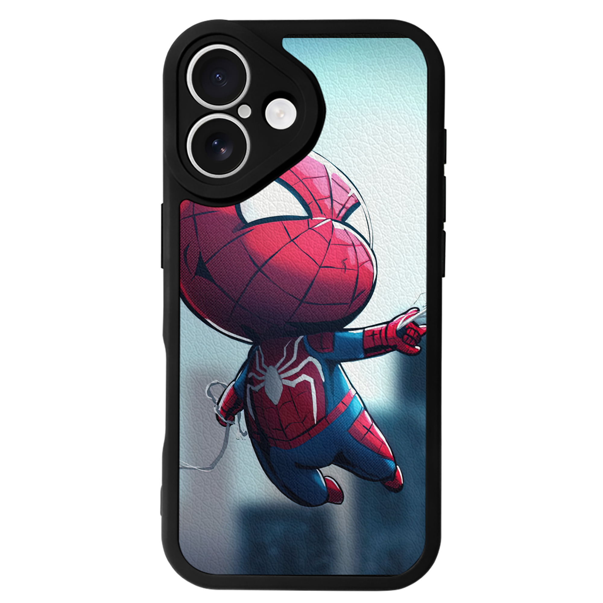 Spider Man スパイダーマン 【iPhone 16シリーズ対応】シリコンスマホケース（レザー調） 材質：シリコン